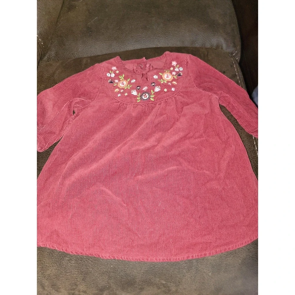 Gymboree harvest leaves maroon dress size 6 12 months